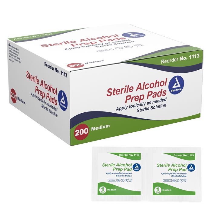 Sterile Alcohol Prep Pads By Dynarex