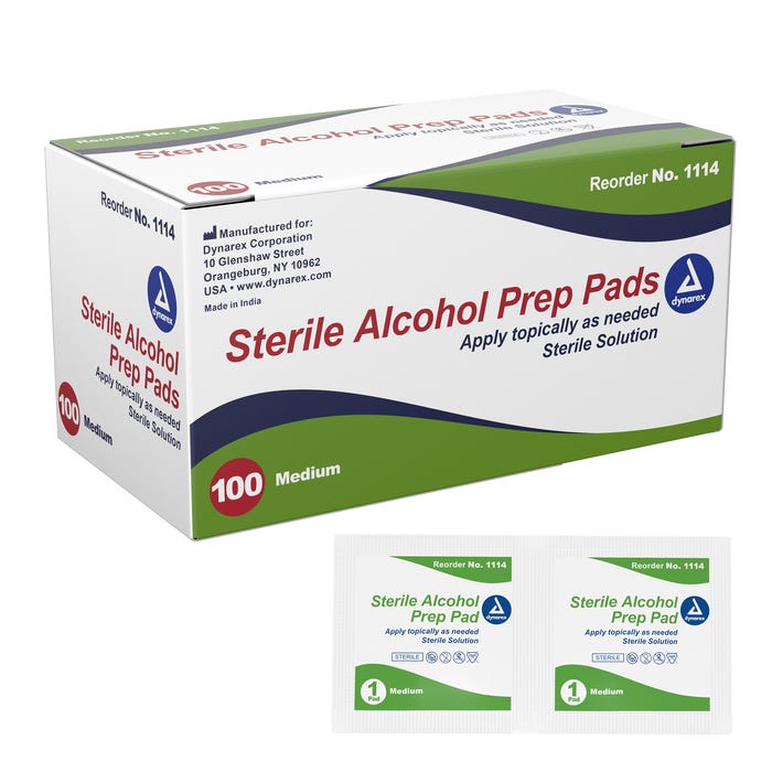 Sterile Alcohol Prep Pads By Dynarex